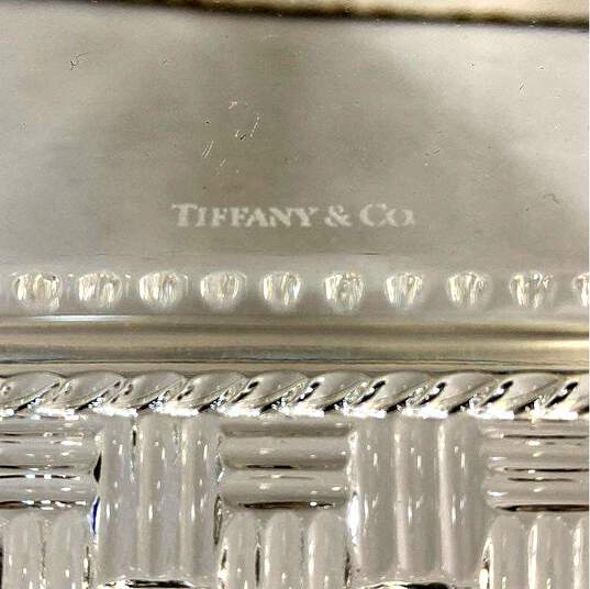 Lot of 2 Tiffany & Co Plates Crystal Square Woven Basket image number 5