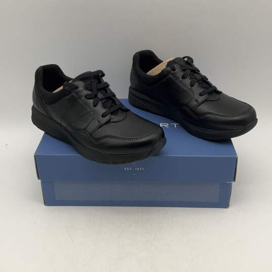 NIB Rockport Womens Black Round Toe Low Top Lace-Up Sneaker Shoes Size 8 image number 1