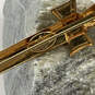 Designer Kirks Folly Gold-Tone Engraved Rhinestone Sword Brooch Pin image number 4