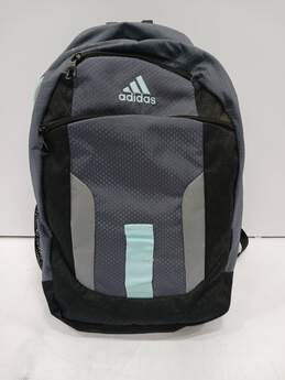 Adidas Sky Blue/Gray/Black Laptop Compartment Backpack