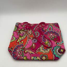 Vera Bradley Womens Multicolor Paisley Quilted Inner Pocket Tote Bag Purse