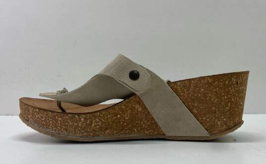 8100 Melrose Leather Cork Thongs White 9.5 image number 2