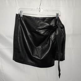 MNG Black Faux Leather Skirt NWT Size L