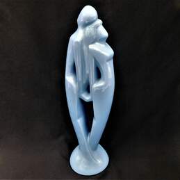 Royal Haeger Rendezvous Couple Lovers Blue 20 Inch Ceramic Sculpture