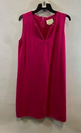 Kate Spade New York Womens Pink Sleeveless V-Neck Back Zip Mini Dress Size 8