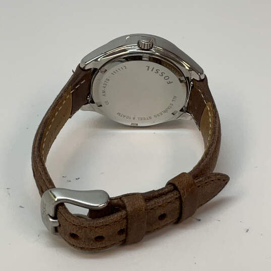 Designer Fossil AM-4379 Adjustable Strap Round Dial Analog Wristwatch image number 4