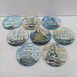 Bundle of Eight Great American Sailing Ships Plates