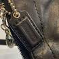 VTG COACH Black Leather Pleated Zip Crossbody Bag image number 5