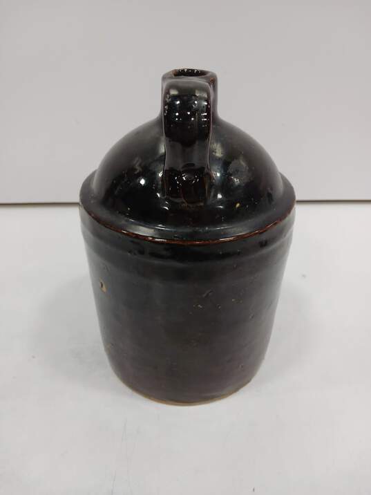 VTG Brown Ceramic Jug 9"x 5" image number 4