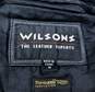 Wilson Black Leather Button Up Coat Womens SZ M image number 4