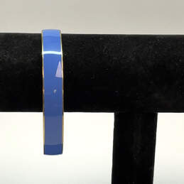 Designer J. Crew Gold-Tone Blue Enamel Round Shape Classic Bangle Bracelet