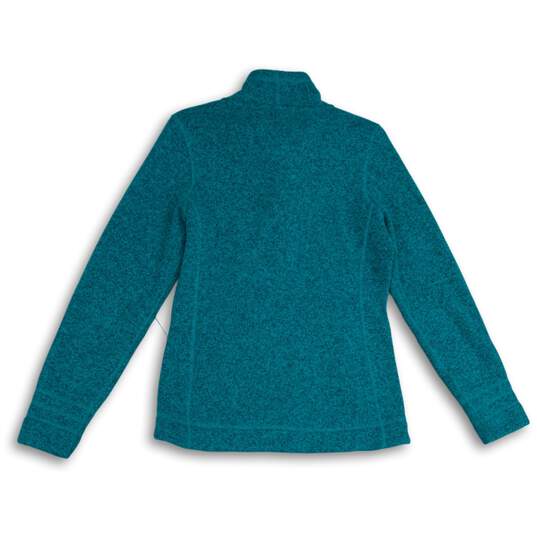 The North Face Womens Better Sweater Blue Fleece Mock Neck Full Zip Jacket Sz M image number 2