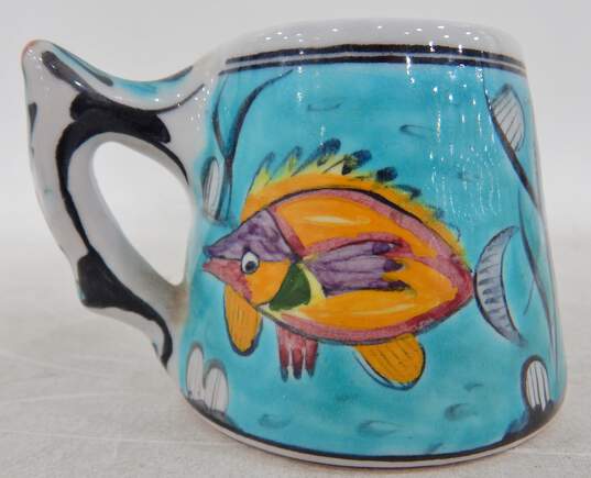 Ikaros Pottery Cup/Mug Hand Made in Rhodes, Greece Hand Made & Painted N-8 image number 2