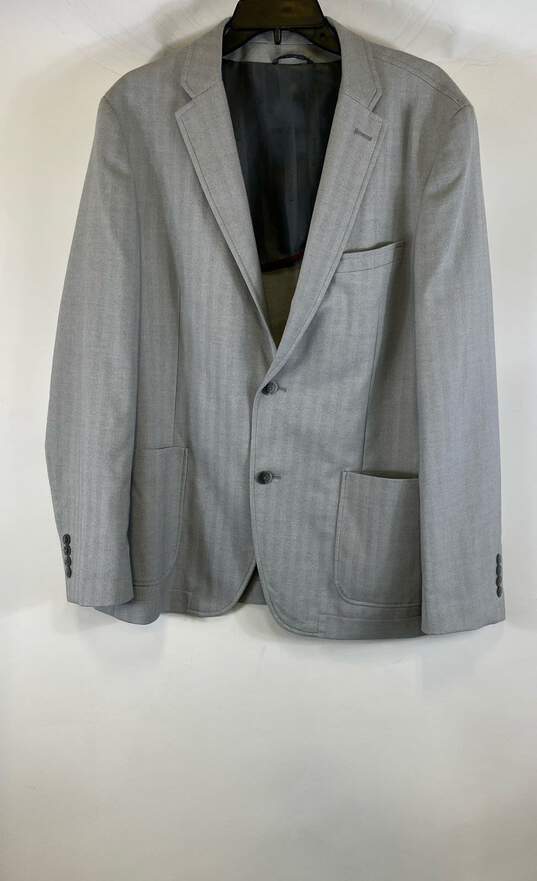 Ben Sherman Mens Gray Pockets Long Sleeve Single-Breasted Blazer Jacket Size L image number 1