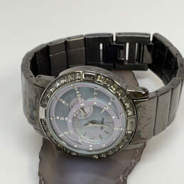 Designer Fossil ES-1928 Silver-Tone Rhinestone Round Dial Analog Wristwatch alternative image