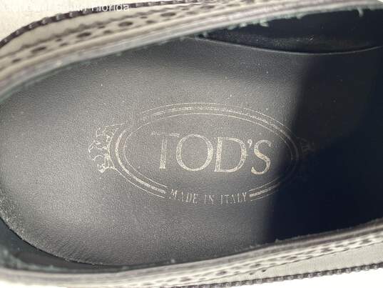 Authentic Tod's Mens Black Shoes Size 5.5 image number 8