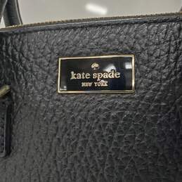Kate Spade New York Pippa Black/White Pebble Leather Satchel Shoulder Bag w/COA alternative image