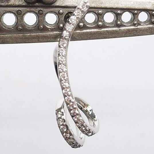 Sterling Silver CZ Necklace/Earring/Bracelet Bundle 3pcs. 13.2g image number 6