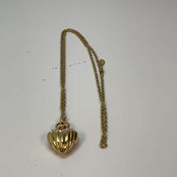 Designer Joan Rivers Gold-Tone Rhinestone Heart Shape Pendant Necklace