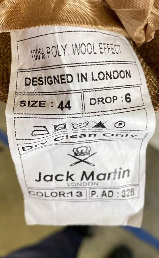 Jack Martin Mens Tan Long Sleeve Single Breasted 2 Piece Suit Pants Size 44 image number 7