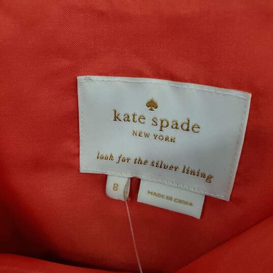 Kate Spade New York Winter Seaside Orange & Navy Blue Britta Dress WM Size 8 NWT image number 3
