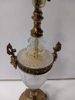Vintage Diamond Beaded Glass Vase Style Table Lamp alternative image