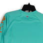 Womens Blue Long Raglan Sleeve Crew Neck Pullover T-Shirt Size Small image number 4