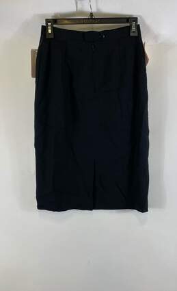 NWT Jones New York Womens Black Wool Back Zip Slit Straight & Pencil Skirt Sz 4 alternative image