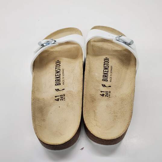 Birkenstock Women's Madrid Birko-Flor White Sandals Size Men's 8/Women's 10 image number 3