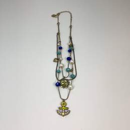 Designer Betsey Johnson Silver-Tone Anchor & Ship Illusion Layered Necklace alternative image