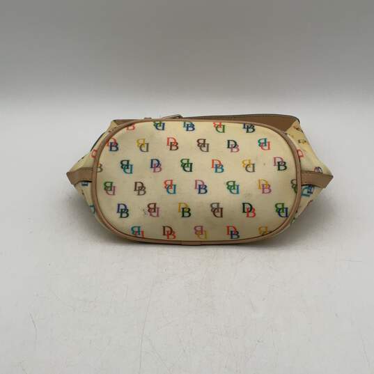 Dooney & Bourke Womens Multicolor Signature Print Zipper Bucket Bag Purse image number 4