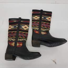 Fabric & Leather Boots Size 38