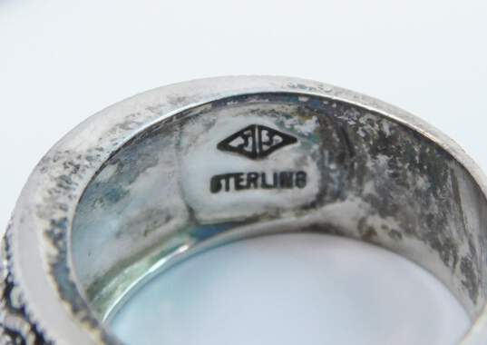 Romantic Judith Jack 925 Sterling Silver Marcasite CZ Barrel Charm Necklace Bracelet & Ring 32.3g image number 6
