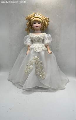 Hollywood Glam Porcelain Collectible Doll With Stand