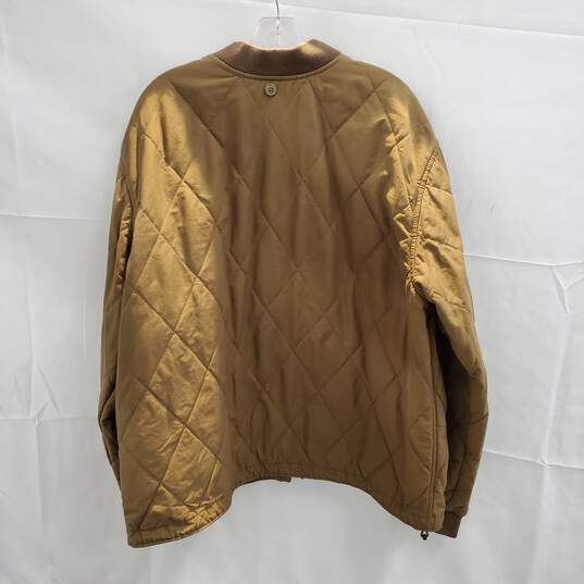 Filson Cotton Blend Tan Quilted Snap Button/Zip Up Jacket Size 2XL image number 2