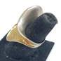 Sterling Silver Gold-tone Modernist Sculpted Size 6 Ring 12.9g image number 3