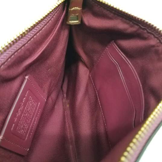Coach Signature Gallery Pouch Brown Magenta image number 4