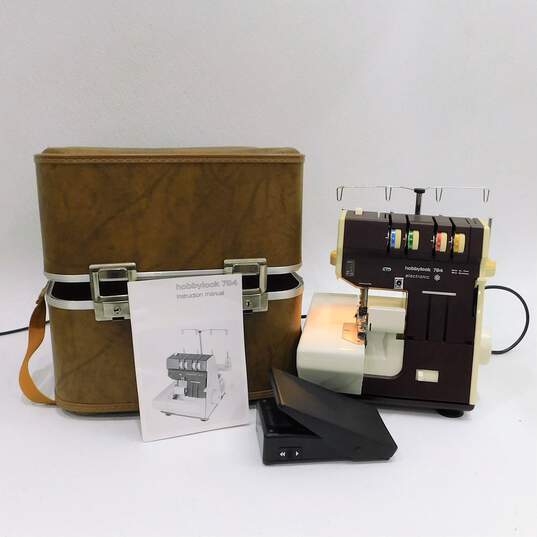 Vintage Hobbylock 794 Electric Sewing Machine Serger w/ Travel Case image number 1