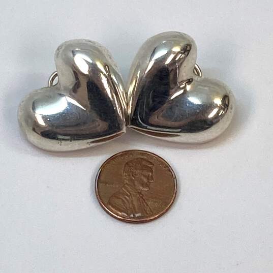 Designer Robert Lee Morris 925 RLM Sterling Silver Heart Stud Earrings image number 3