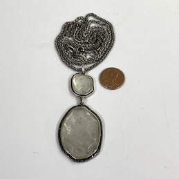 Designer Lucky Brand Silver-Tone Double Strand Chain Pendant Necklace alternative image