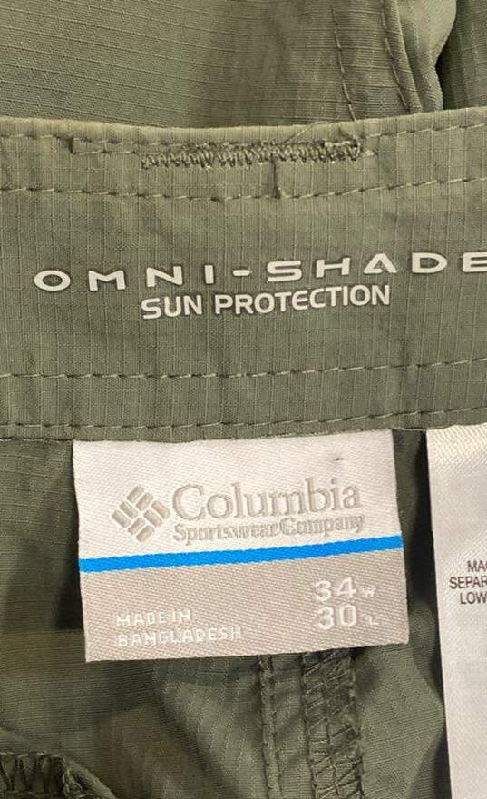 NWT Columbia Mens Green Silver Ridge Convertible Flat Front Cargo Pants Sz 34X30 image number 6