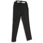 Mens Gray Flat Front Slash Pocket Stretch Straight Leg Dress Pants Size 32W image number 2