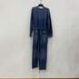 NWT Womens Blue V-Neck Long Sleeve Belted One-Piece Jumpsuit Size 18 image number 2