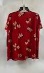 NWT Liz Claiborne Womens Red Floral Short Sleeve V-Neck Blouse Top Size XL image number 2