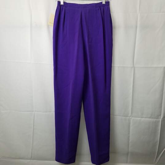 30720803 Purple Silk Pants Womens Size 6 image number 2