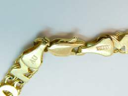 10K Yellow Gold 'Mom' Heart Link Chain Bracelet 4.3g alternative image