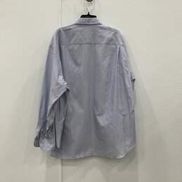 Giorgio Armani Mens Blue White Cotton Button-Up Dress Shirt Size 44/17.5 w/ COA alternative image