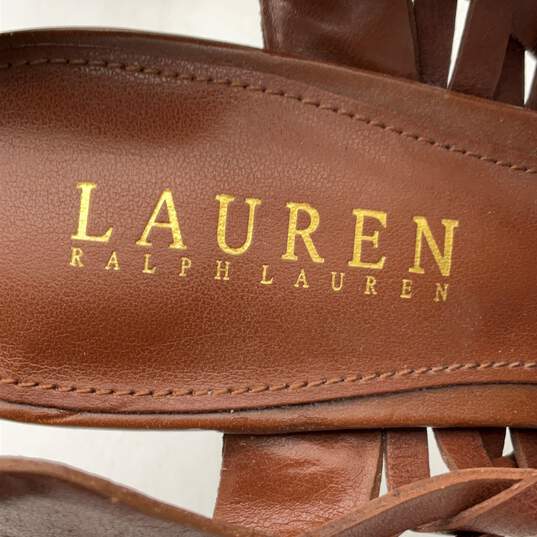 Ralph Lauren Womens Brown Open Toe Stiletto Heel Slingback Sandal Size 6.5B image number 6