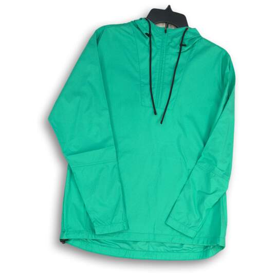 NWT Peter Millar Womens Rain Jacket Hooded 1/4 Zip Long Sleeve Green Size M image number 1