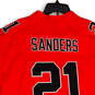 Mens Red Deion Sanders #21 V-Neck Pullover NFL Jersey Size 3XL image number 4